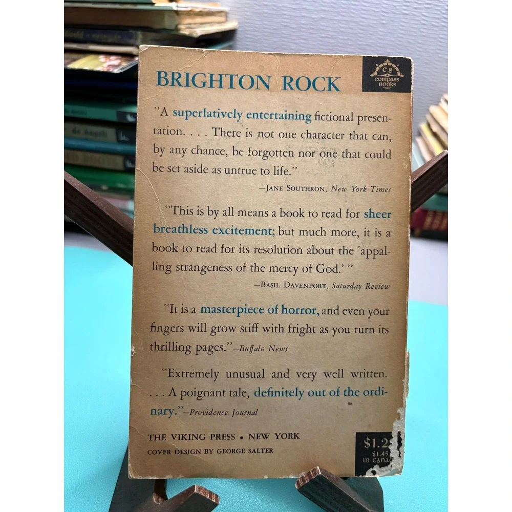 Brighton Rock‎ Graham Greene 1956 Compass Books Viking Press Vintage Paperback